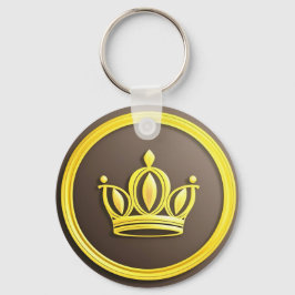 Elegante gouden kroon sleutelhanger