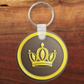 Elegante gouden kroon sleutelhanger (Voorkant)