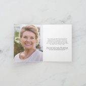 Elegante gouden kruis Eucalyptus foto begrafenis Bedankkaart (Binnen)