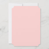 Elegante gouden kruis roze eerste communie kaart (Achterkant)