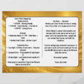 Elegante Gouden Kruiskerkbulletin Flyer (Achterkant)