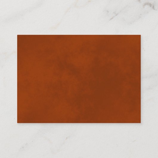 Elegante gouden krullen op roest Sinaasappel bruil Informatiekaartje (Achterkant)