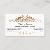 Elegante Gouden Krullen Visitekaartje (Achterkant)