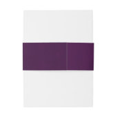 Elegante gouden krullen & wervelingen Plum Paarse  Uitnodigingen Wikkel (Achterkant Voorbeeld)