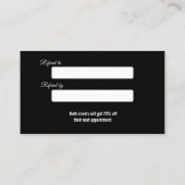 Elegante Gouden Kwaststreek Make-up Artist Aanbeve Aanbevelingskaartje (Achterkant)