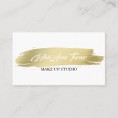 Elegante Gouden Kwaststreek Professioneel Visitekaartje (Voorkant)