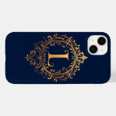 Elegante Gouden L Letter Monogram Case-Mate iPhone Case (Achterkant (horizontaal))