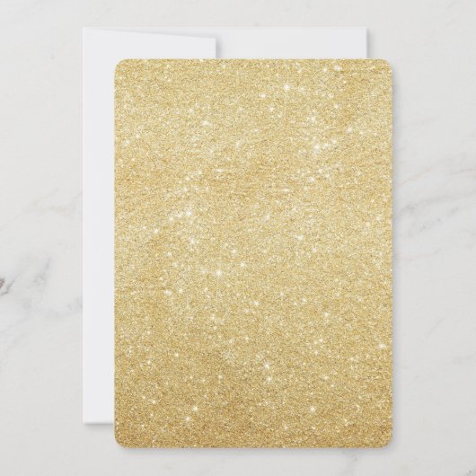 Elegante gouden Lavendel Bloemen Glitter Quinceane Kaart (Achterkant)