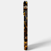 Elegante gouden letter A met bloemendecoraties Case-Mate iPhone Case (Achterkant / Links)
