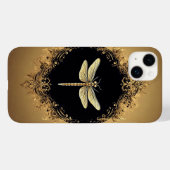 Elegante Gouden Libel Illustratie Case-Mate iPhone Case (Achterkant (horizontaal))