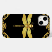 Elegante Gouden Libel Illustratie Case-Mate iPhone Case (Achterkant (horizontaal))