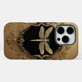 Elegante gouden libel illustratie Case-Mate iPhone case (Achterkant (horizontaal))