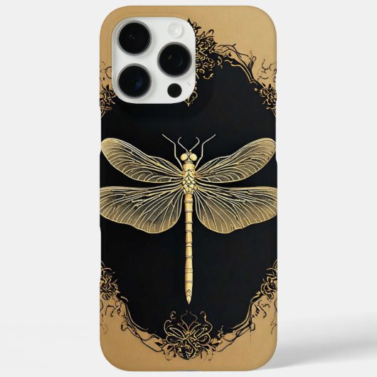 Elegante Gouden Libel Illustratie Case-Mate iPhone Case (Achterkant)