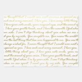 Elegante Gouden Liefde Moderne Script Typografie T Inpakpapier Vel (Voorkant 3)