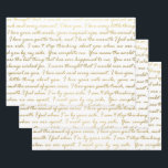 Elegante Gouden Liefde Moderne Script Typografie T Inpakpapier Vel<br><div class="desc">Trouwcadeaus geven in een nep gouden moderne I Love You typografie script zorgt voor een geweldige presentatie. Ideaal voor pasgetrouwden,  bruidsmeisjesfeestjes,  trouwfeesten,  nieuwe huizen,  verlovingsfeestjes en meer.</div>