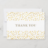 Elegante Gouden Liefdesharten Bedankkaart (Voorkant)