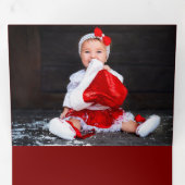 Elegante gouden lijn getrokken kerst botanische fo drieluik wenskaart (Binnenzijde eerst)