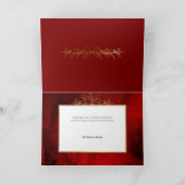 Elegante gouden lijn getrokken kerst botanische fo feestdagen kaart (Binnen)