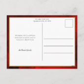 Elegante gouden lijn getrokken kerst botanische fo feestdagenkaart (Achterkant)