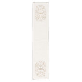 Elegante gouden lijn kunst kerst korte tafelloper (Voorkant)