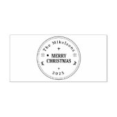 Elegante gouden lijn kunst kerst rubberstempel (Afrduk)