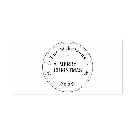 Elegante gouden lijn kunst kerst rubberstempel (Afrduk)