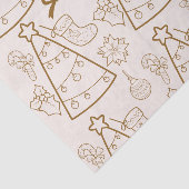 Elegante gouden lijn kunst kerst tissuepapier (Detail)
