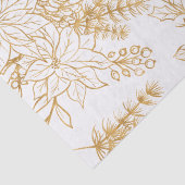 Elegante gouden lijn kunst Kerstmis Bloemen Tissuepapier (Detail)