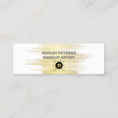 Elegante gouden lijnen mini visitekaartje (Voorkant)