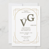 Elegante gouden lijnen moderne luxe bruiloft kaart (Voorkant)