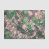 Elegante gouden lijnen op Emerald Green Mosaic Tissuepapier (Voorkant)