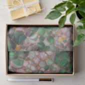 Elegante gouden lijnen op Emerald Green Mosaic Tissuepapier (Geschenk)