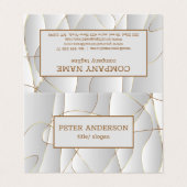 Elegante gouden lijnen visitekaartje (Buitenkant ongevouwen)