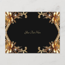 Elegante gouden lijst ansichtkaart briefkaart
