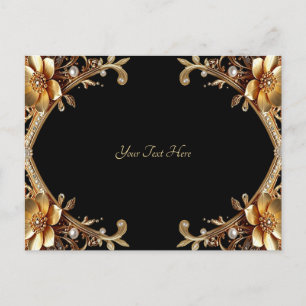 Elegante gouden lijst ansichtkaart briefkaart