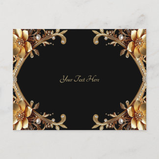 Elegante gouden lijst ansichtkaart briefkaart