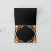 Elegante gouden lijst bedankkaart (Binnen)