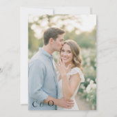 Elegante gouden lijst bloemige "save the date"-kaa save the date (Achterkant)