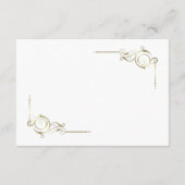 Elegante gouden Lijst bruiloft wensen goed Informatiekaartje (Achterkant)