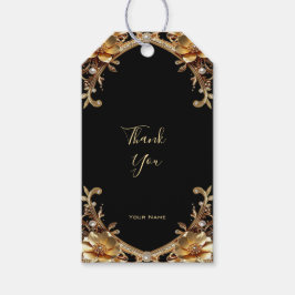 Elegante gouden lijst cadeaukaart cadeaulabel