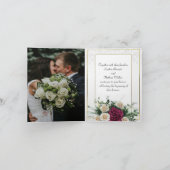 Elegante gouden Lijst Classic Bloemen bruiloft (Binnen)