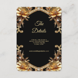 Elegante Gouden Lijst Detail Envelop Informatiekaartje