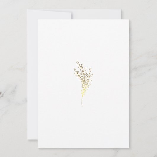 Elegante gouden lijst foto bruiloft save the date (Achterkant)