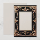 Elegante gouden lijst kaart (Voorkant / Achterkant)
