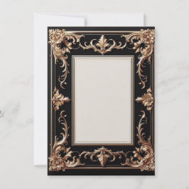 Elegante gouden lijst kaart