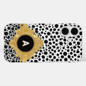 Elegante gouden lijst met stippen achtergrond Case-Mate iPhone case (Achterkant (horizontaal))