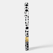 Elegante gouden lijst met stippen achtergrond Case-Mate iPhone case (Achterkant / Links)