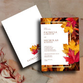 Elegante gouden Lijst & rustieke herfst Charm brui Kaart