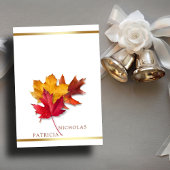 Elegante gouden Lijst & rustieke herfst Charm brui Kaart