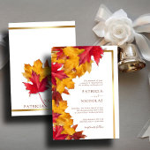 Elegante gouden Lijst & rustieke herfst Charm brui Kaart
